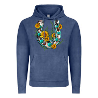 Vintage Denim cowhide sunflower horseshoe Vintage Hoodie - Zillion Design Studio