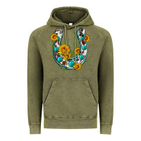 Vintage Olive cowhide sunflower horseshoe Vintage Hoodie - Zillion Design Studio