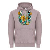 Vintage Zinc cowhide sunflower horseshoe Vintage Hoodie - Zillion Design Studio