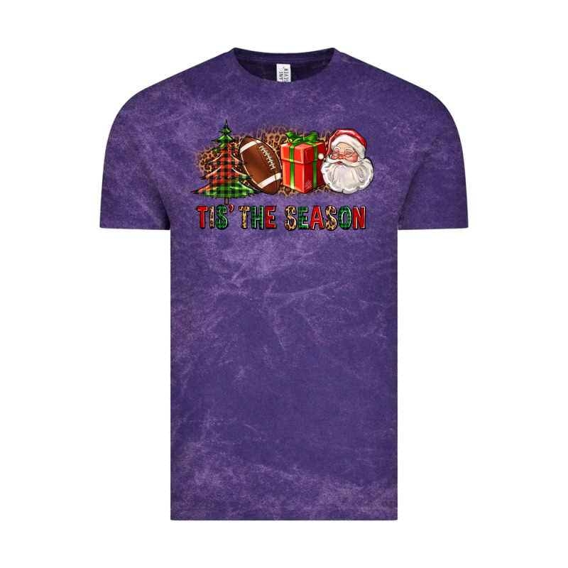 Tis The Season Christmas With Football And Santa Vintage Tee by FaDigitalArtStudio | Teevron