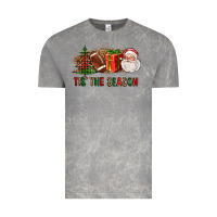 Cloud Rock Tis The Season Christmas With Football And Santa Vintage Tee - FaDigitalArtStudio