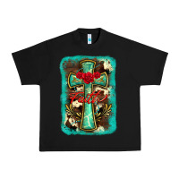 Black cross faith background Urban Heavy Tee - BarkalooDesign