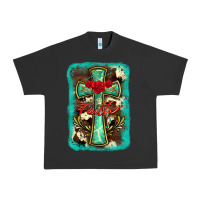 Pigment Black cross faith background Urban Heavy Tee - BarkalooDesign