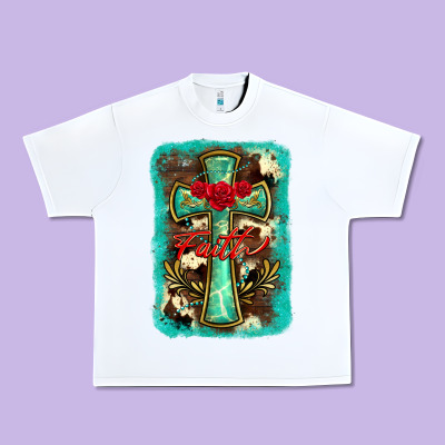 Cross Faith Background Urban Heavy Tee Designed By Barkaloodesign