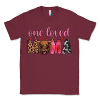 Burgundy highland cow one loved mama Classic Tee - JahusDesignShop