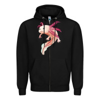 Black axolotl Zipper Hoodie - Jasminsmagicworld