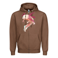 Chestnut axolotl Zipper Hoodie - Jasminsmagicworld