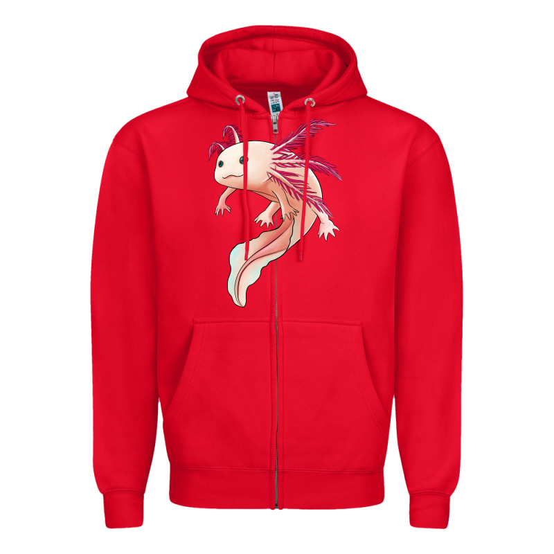 Axolotl Zipper Hoodie by Jasminsmagicworld | Teevron