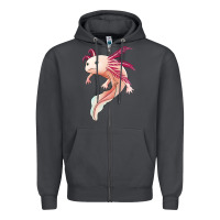 Smoke axolotl Zipper Hoodie - Jasminsmagicworld