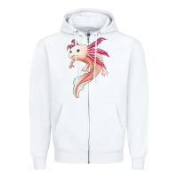 White axolotl Zipper Hoodie - Jasminsmagicworld