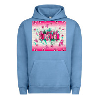 Pigment Pebble Blue I am a survivor Urban Hoodie - NancyCooperArtShop