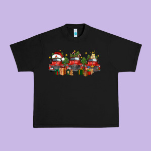 Christmas Trucks Urban Heavy Tee Designed By Fadigitalartstudio