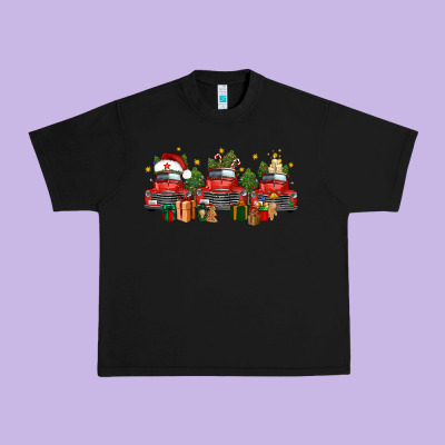 Christmas Trucks Urban Heavy Tee Designed By Fadigitalartstudio