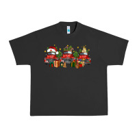Pigment Black christmas trucks Urban Heavy Tee - FaDigitalArtStudio