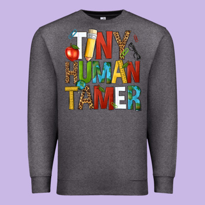 Tiny Human Tamer Premium Sweatshirt Designed By Nancycooperartshop