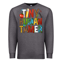 Charcoal Heather tiny human tamer Premium Sweatshirt - NancyCooperArtShop