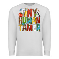 Dove Grey tiny human tamer Premium Sweatshirt - NancyCooperArtShop