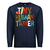 Navy tiny human tamer Premium Sweatshirt - NancyCooperArtShop