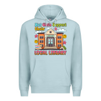 Blue Mist hot girls support their local library Premium Hoodie - Artiststas