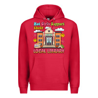 Cardinal hot girls support their local library Premium Hoodie - Artiststas