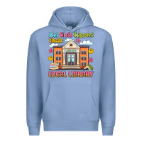 Colony Blue hot girls support their local library Premium Hoodie - Artiststas