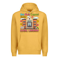 Mustard hot girls support their local library Premium Hoodie - Artiststas