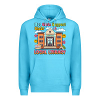 Ocean Blue hot girls support their local library Premium Hoodie - Artiststas