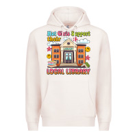 Pale Pink hot girls support their local library Premium Hoodie - Artiststas