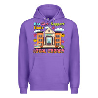 Purple hot girls support their local library Premium Hoodie - Artiststas