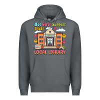 Rock hot girls support their local library Premium Hoodie - Artiststas