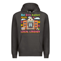 Smoke hot girls support their local library Premium Hoodie - Artiststas