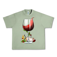 Oil Green christmas wine glass Urban Heavy Tee - FaDigitalArtStudio