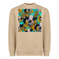 Holstein Cow Seamless Pattern Heavyweight Sweatshirt | Teevron