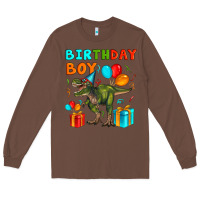 Chestnut birthday boy t rex Long Sleeve Tee - Artiststas