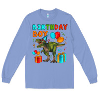Colony Blue birthday boy t rex Long Sleeve Tee - Artiststas