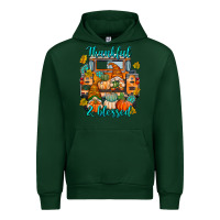Forest Green Thankful Blessed Urban Hoodie - texasbilliewilder