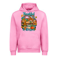 Fuchsia Pink Thankful Blessed Urban Hoodie - texasbilliewilder
