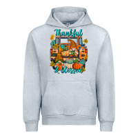 Heather Grey Thankful Blessed Urban Hoodie - texasbilliewilder