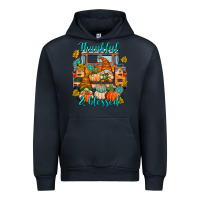 Navy Thankful Blessed Urban Hoodie - texasbilliewilder