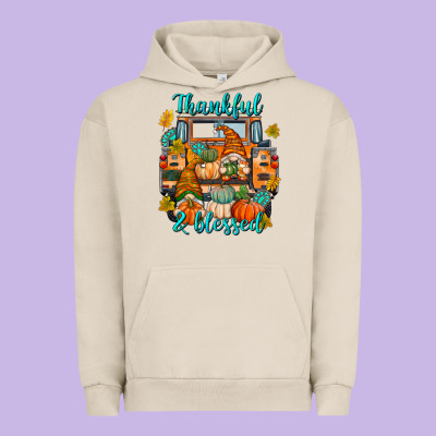 Thankful Blessed Urban Hoodie Designed By Texasbilliewilder