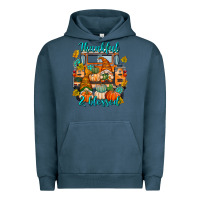 Pigment Midnight Navy Thankful Blessed Urban Hoodie - texasbilliewilder