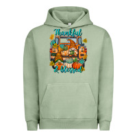 Pigment Oil Green Thankful Blessed Urban Hoodie - texasbilliewilder
