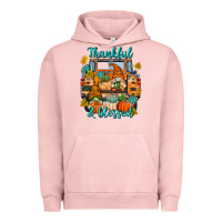 Pigment Salmon Thankful Blessed Urban Hoodie - texasbilliewilder