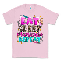 Bubblegum Pink eat sleep manicure repeat Classic Tee - AdoDesignShop