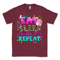 Burgundy eat sleep manicure repeat Classic Tee - AdoDesignShop
