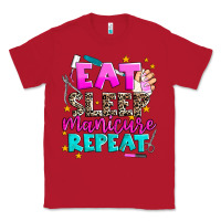 Red eat sleep manicure repeat Classic Tee - AdoDesignShop