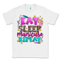 White eat sleep manicure repeat Classic Tee - AdoDesignShop