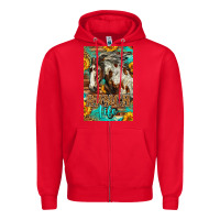 Red Western Ranch Life Mustang Horse Zipper Hoodie - LillyAllenDesigns
