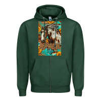 Sports Green Western Ranch Life Mustang Horse Zipper Hoodie - LillyAllenDesigns