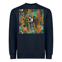 Navy faith cross seamless pattern Heavyweight Sweatshirt - HRA Design Shop
